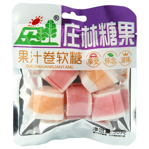 庄林糖果草莓味果汁卷软糖