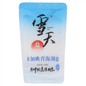 雪天未加碘青海湖盐