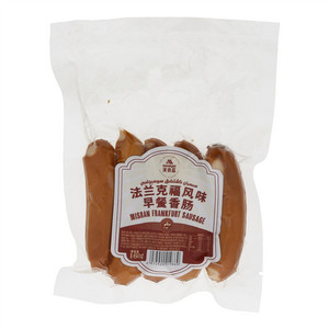 美食蓝法兰克福风味早餐香肠