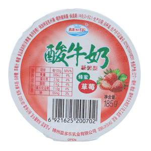 益多乐凝固型蜂蜜草莓酸牛奶
