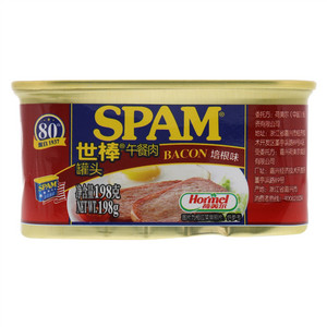 荷美尔世棒培根味午餐肉罐头