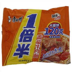 康师傅大面饼1倍半番茄牛肉面