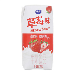 银桥草莓味牛奶饮品