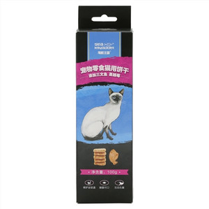 海鲜王国宠物零食猫用饼干 添加三文鱼 蔓越莓