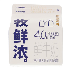 味全牧鲜浓鲜牛奶