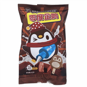 零度企鹅牛乳黑巧克力口味冰淇淋