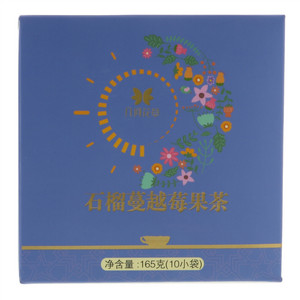 几何花草石榴蔓越莓果茶