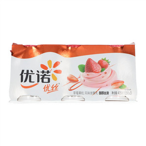 优诺优丝草莓果粒风味发酵乳