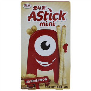 迈大爱时乐花生酱味威化卷心酥