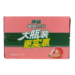 栗子园体碱桃味蜜桃苏打果味饮料