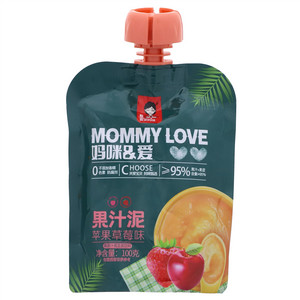 甄爱俏妈咪苹果草莓味果汁泥