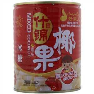 好家人冰糖什锦椰果罐头