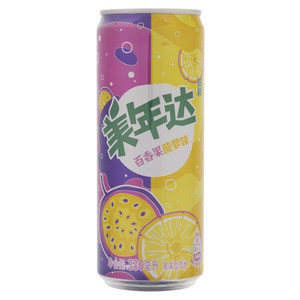 美年达百香果菠萝味果味型汽水