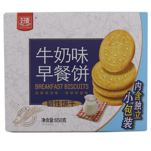 好麦牛奶味早餐饼