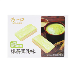乃一口蒸蛋糕卷（抹茶豆乳味）