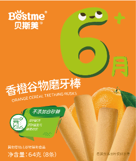Bestme贝斯美香橙谷物磨牙棒