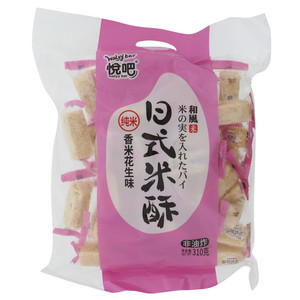 悦吧香米花生味日式米酥