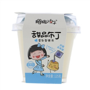 樱桃小丸子 含乳型果冻 甜品布丁（蓝莓味）