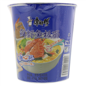 康师傅鲜虾鱼板杯面