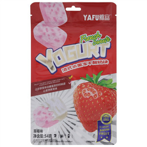 雅富草莓味法式水果冻干酸奶块