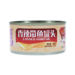 禹博铭牌香辣带鱼罐头
