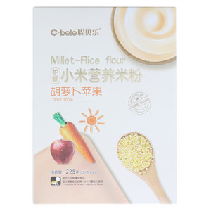 聪贝乐胡萝卜苹果护畅小米营养米粉