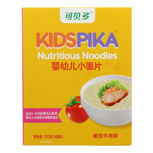 KIDSPIKA可贝多番茄牛肉味婴幼儿小面片