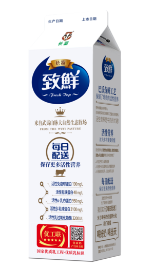 长富致鲜巴氏鲜牛奶
