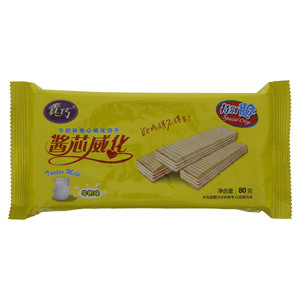 真巧酱心威化牛奶味夹心威化饼干