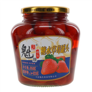 魁牌糖水草莓罐头