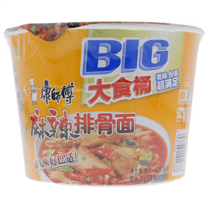 康师傅BIG大食桶麻辣排骨面142克