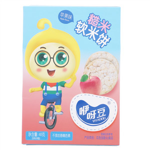 咿呀豆苹果味糙米软米饼