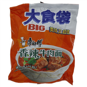 康师傅大食袋香辣牛肉面