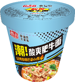 陈村酸爽肥牛非油炸方便面