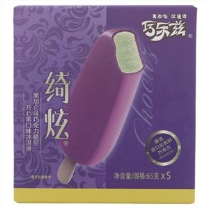 伊利巧乐兹绮炫黑加仑味巧克力脆层开心果口味冰淇淋