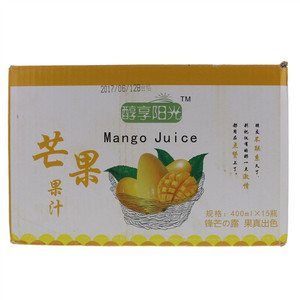 醇享阳光芒果汁果汁饮料Mango Juice 400ml×15瓶