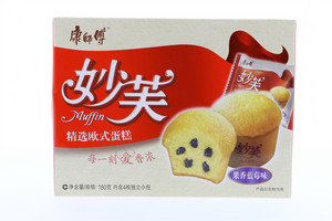 妙芙精选欧式蛋糕果香蓝莓味4枚入盒装