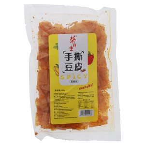 蔡鲜生香辣味手撕豆皮（膨化豆制品）