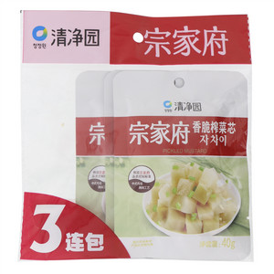清净园宗家府香脆榨菜芯3连包