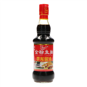 李龙金标生抽酱油标签