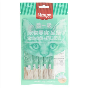 wanpy欧一吸宠物零食猫条  含金枪鱼+虾仁配方
