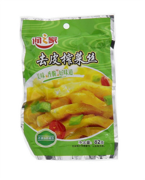 润之家去皮榨菜丝82g