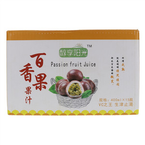 醇享阳光百香果果汁饮料Passion fruit Juice 400ml×15瓶