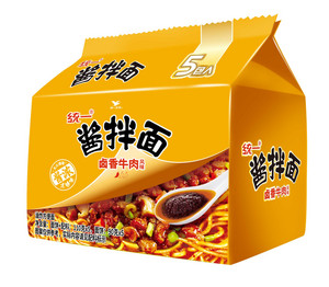统一酱拌面卤香牛肉风味袋面五合一