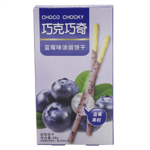 巧克巧奇蓝莓味涂层饼干