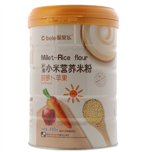 聪贝乐胡萝卜苹果护畅小米营养米粉