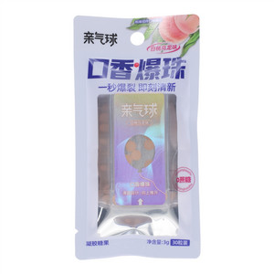 亲气球口香爆珠（白桃乌龙味）-袋装
