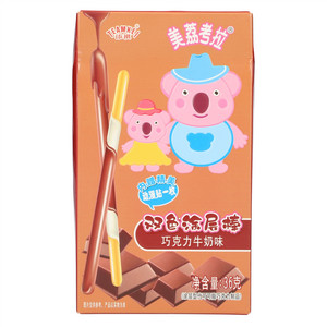 TEAMKEI添祺美荔考拉巧克力牛奶味双色涂层巧克力棒	