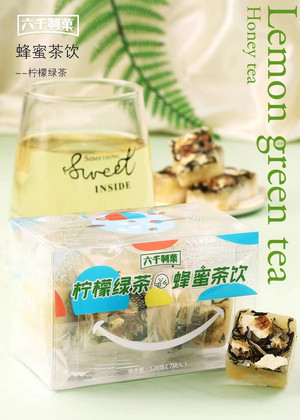 六千制果柠檬绿茶蜂蜜茶饮