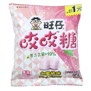 旺仔咬咬糖充气糖果（水蜜桃味）